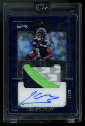 2022 Panini One Kenneth Walker III RC Blue Patch Auto RPA /99 #131
