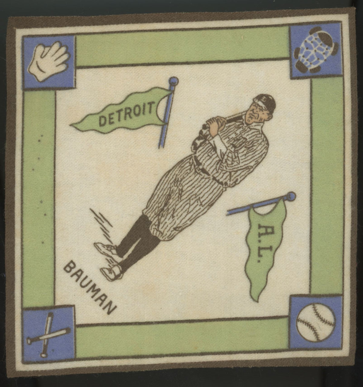 1914 B18 Paddy Bauman Detroit A.L. Blanket VG-EX (Dots)