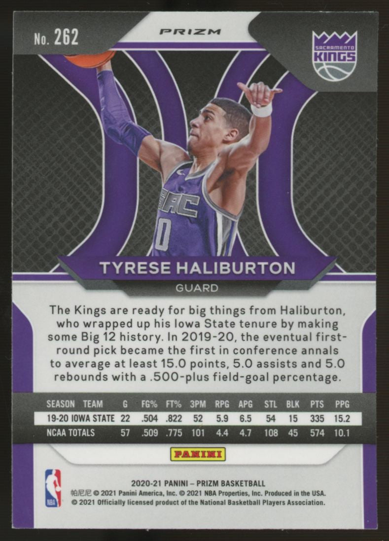 2020/21 Prizm Tyrese Haliburton RC Silver #262