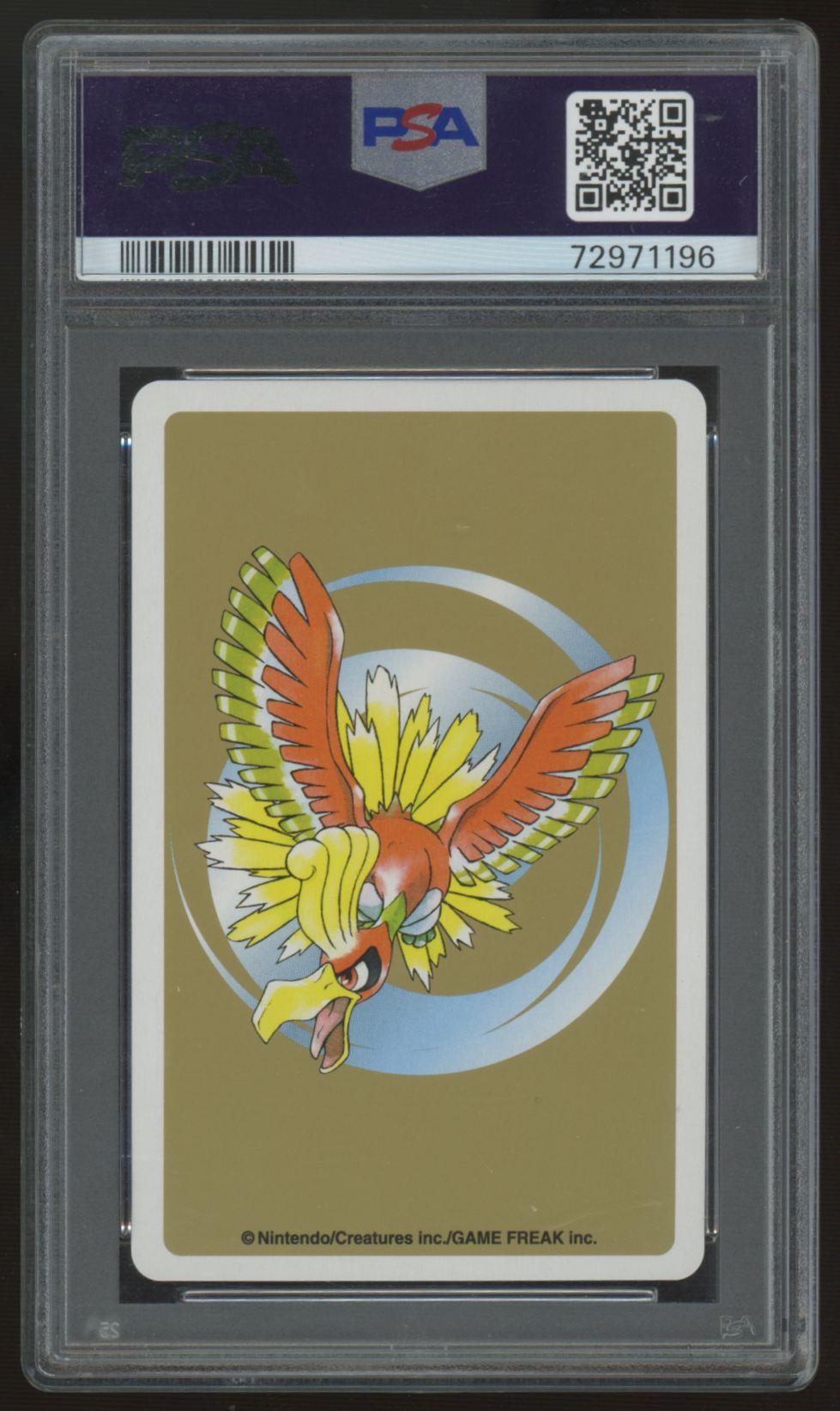 2000 Pokemon Ho-oh Ace of Spades Gold Playing Card #25 PSA 10