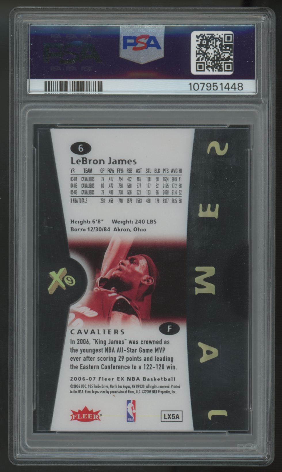 2008-09 Topps Chrome LeBron James Refractor #23 PSA 9