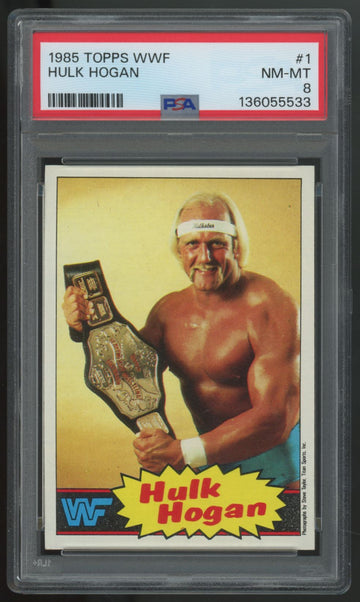 1985 Topps WWF Hulk Hogan RC #1 PSA 8