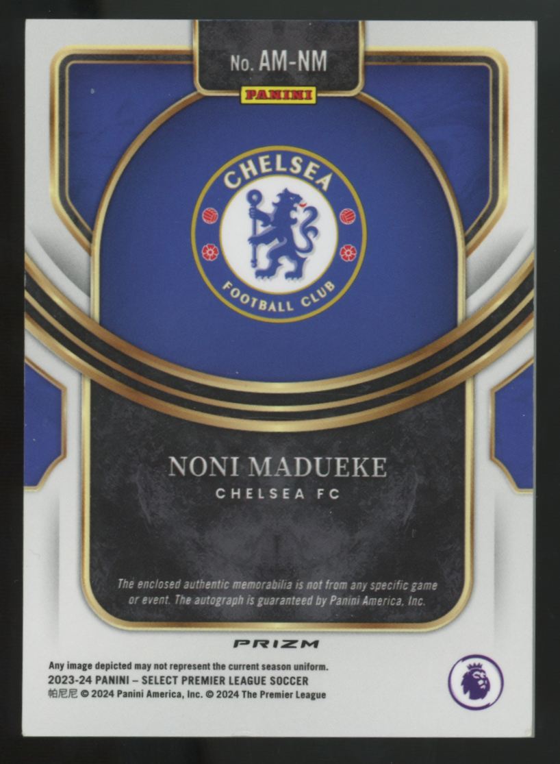2023-24 Select Premier League Noni Madueke Blue Pulsar Patch Auto #AM-NM