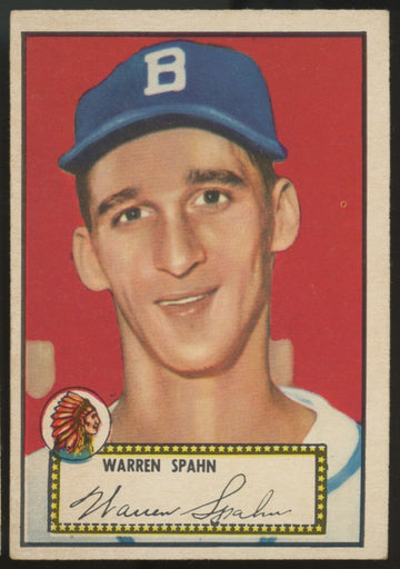 1952 Topps Warren Spahn #33 VG/EX Red Back