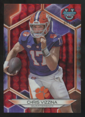 2023 Bowman Best University Chris Vizzina Red Geometric /10 #78