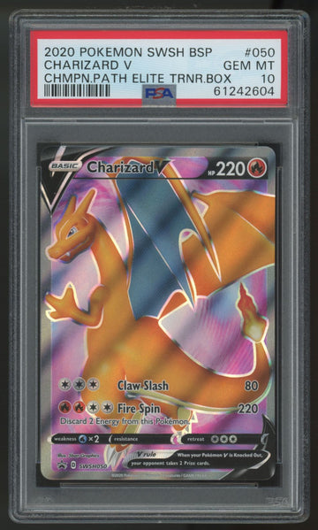 2020 Pokemon Charizard V Champion's Path Promo #050 PSA 10 (E)