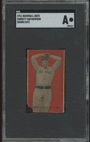 1911 Baseball Bats Christy Mathewson Hand Cut SGC Authentic