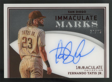 2022 Panini Immaculate Fernando Tatis Jr. Red Marks Auto /25 #IM-FT "A"