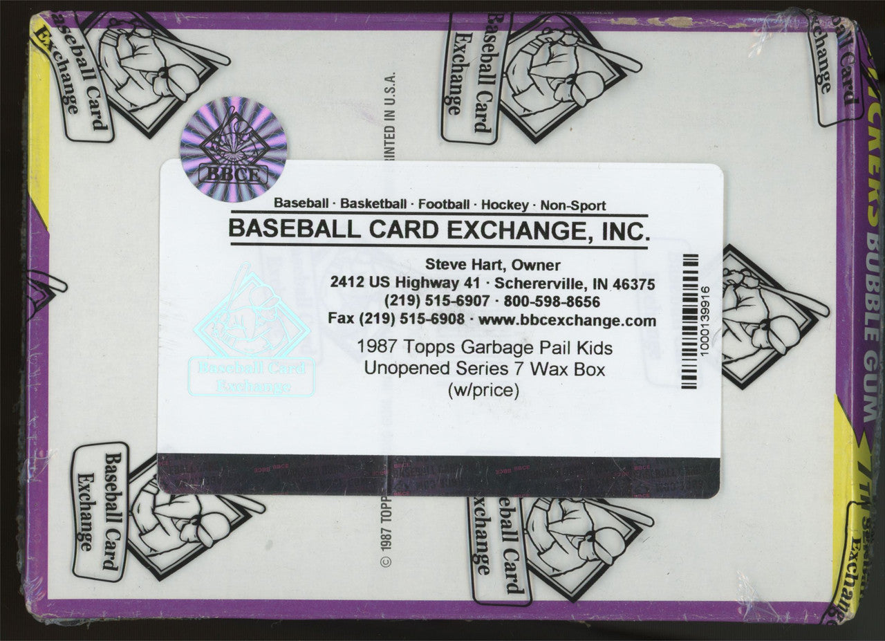 1987 Topps Garbage Pail Kids Series 7 Wax Box BBCE Wrapped Sealed