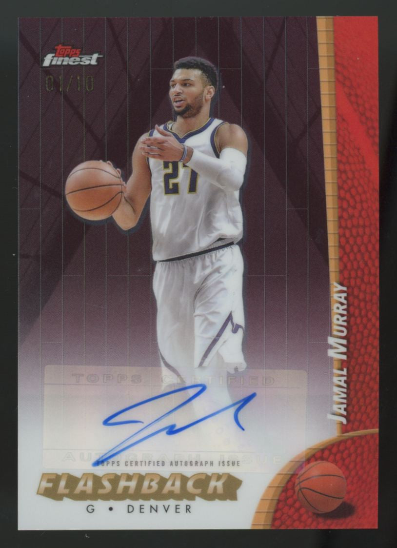 2024-25 Topps Finest Jamal Murray Red Flashback Auto /10 #FBA-JMU