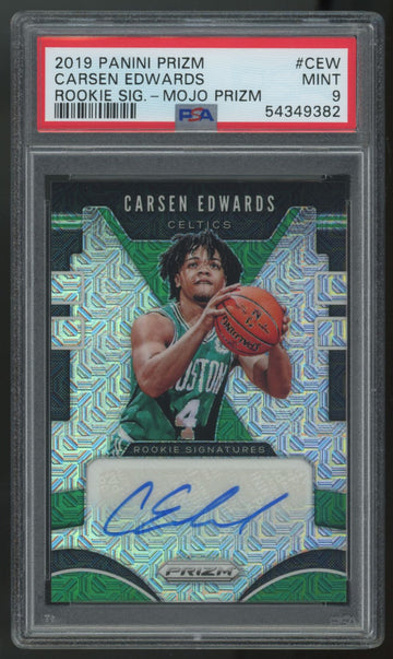 2019-20 Panini Prizm Carsen Edwards RC Auto Mojo /25 #RS-CEW PSA 9 *382