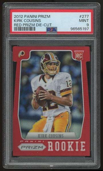 2012 Prizm Kirk Cousins RC Red Die Cut #277 PSA 9