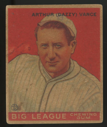 1933 Goudey Arthur "Dazzy" Vance #2 Good
