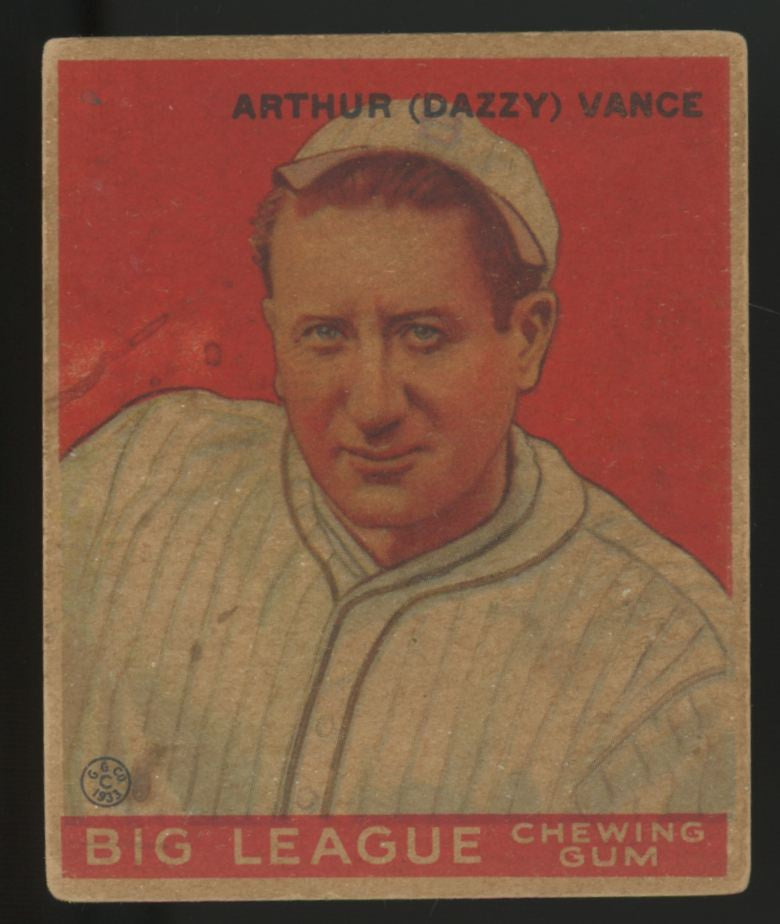 1933 Goudey Arthur "Dazzy" Vance #2 Good