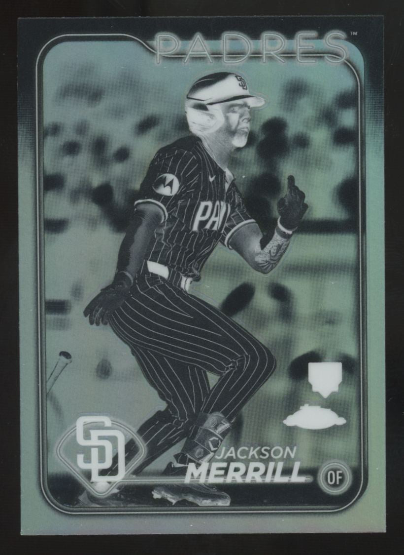 2024 Topps Chrome Jackson Merrill RC Negative Refractor #207