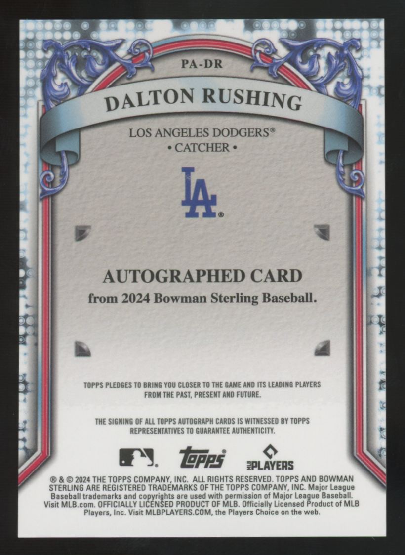 2024 Bowman Sterling Dalton Rushing Auto #PA-DR