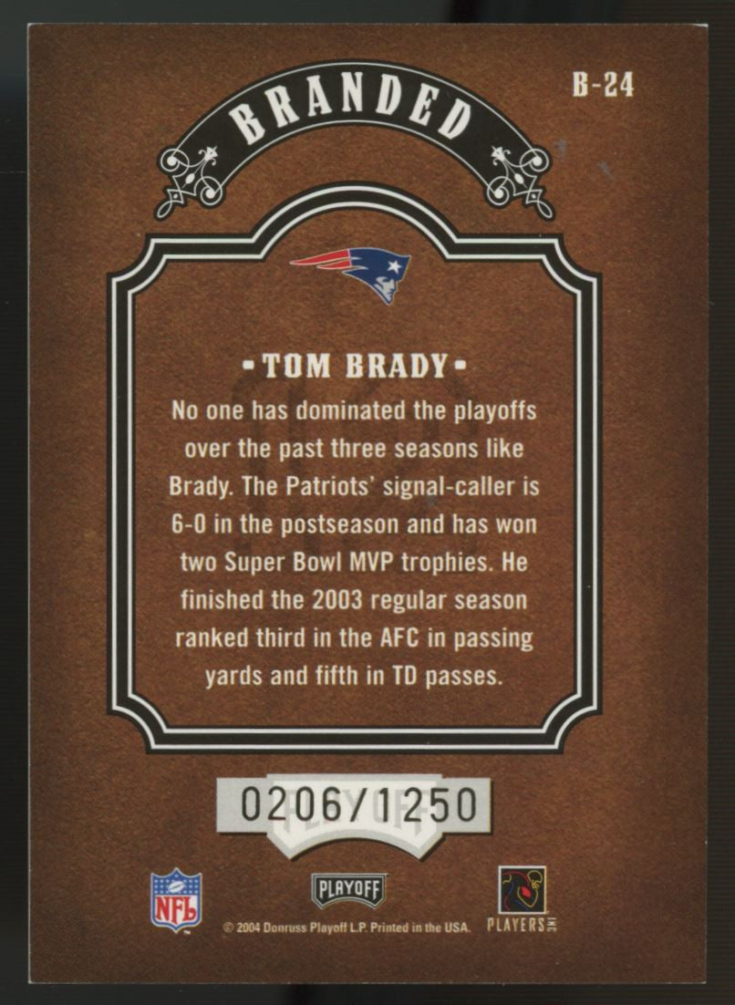 2004 Hogg Heaven Tom Brady Branded /1250 #B-24