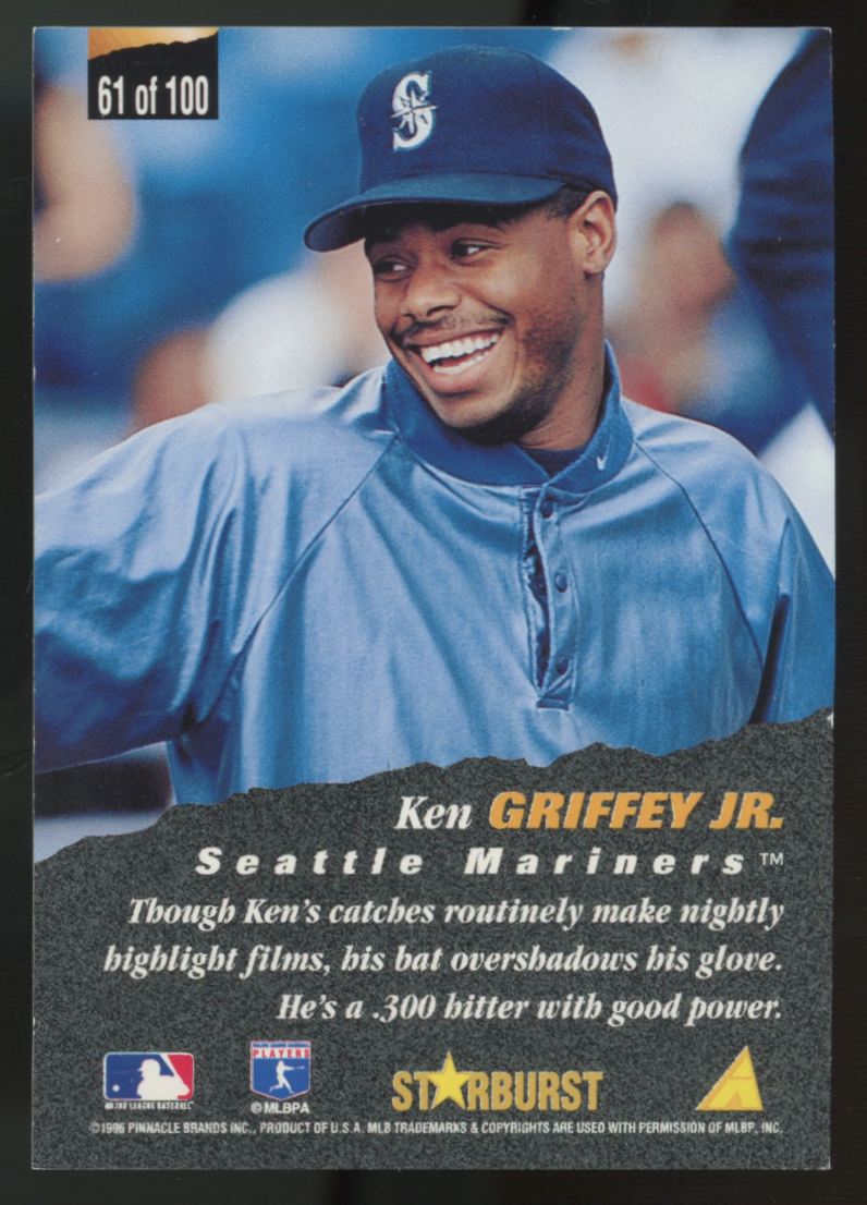1996 Pinnacle Ken Griffey Jr. The Naturals Starburst Artist's Proof #61
