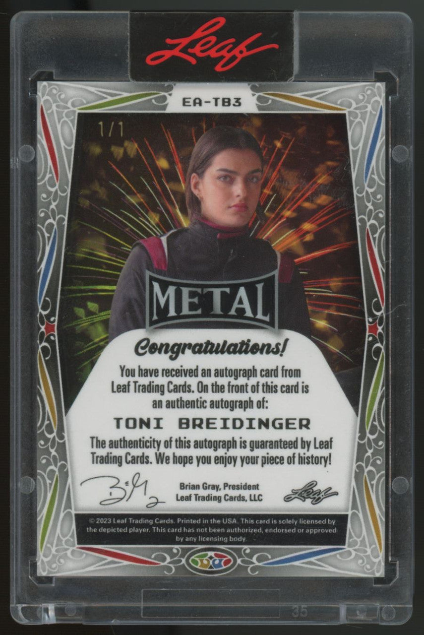 2023 Leaf Metal Toni Breidinger Encased Auto eBay Exclusive 1/1 #EA-TB3