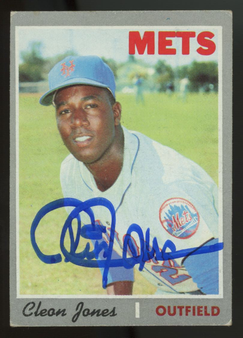 1970 Topps Cleon Jones #575 Signed Auto JSA