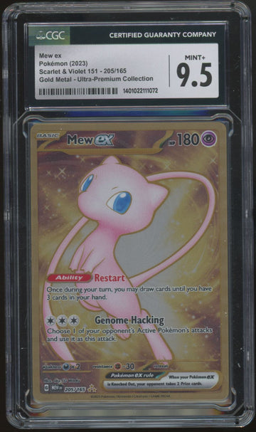 2023 Pokemon Mew ex 151 Gold Metal Promo #205 CGC 9.5