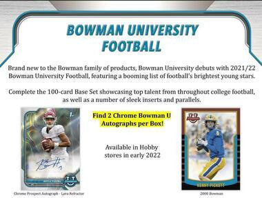 2021-22 Bowman University Football Hobby Box