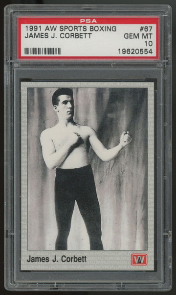 1991 AW Sports Boxing James J. Corbett #67 PSA 10