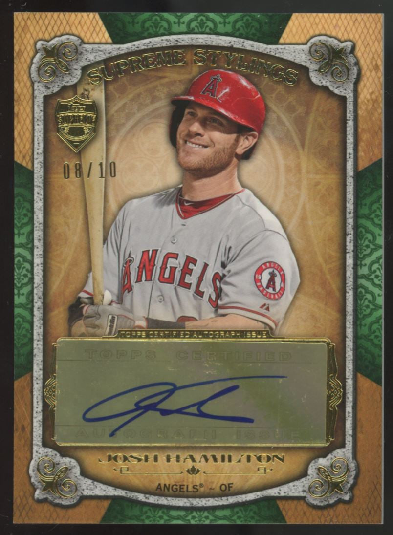 2013 Topps Supreme Josh Hamilton Stylings Auto /10 #SS-JH