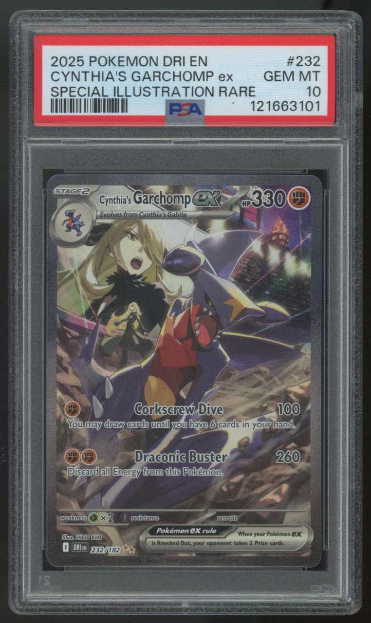 2025 Pokemon Cynthia's Garchomp Destined Rivals SIR #232 PSA 10