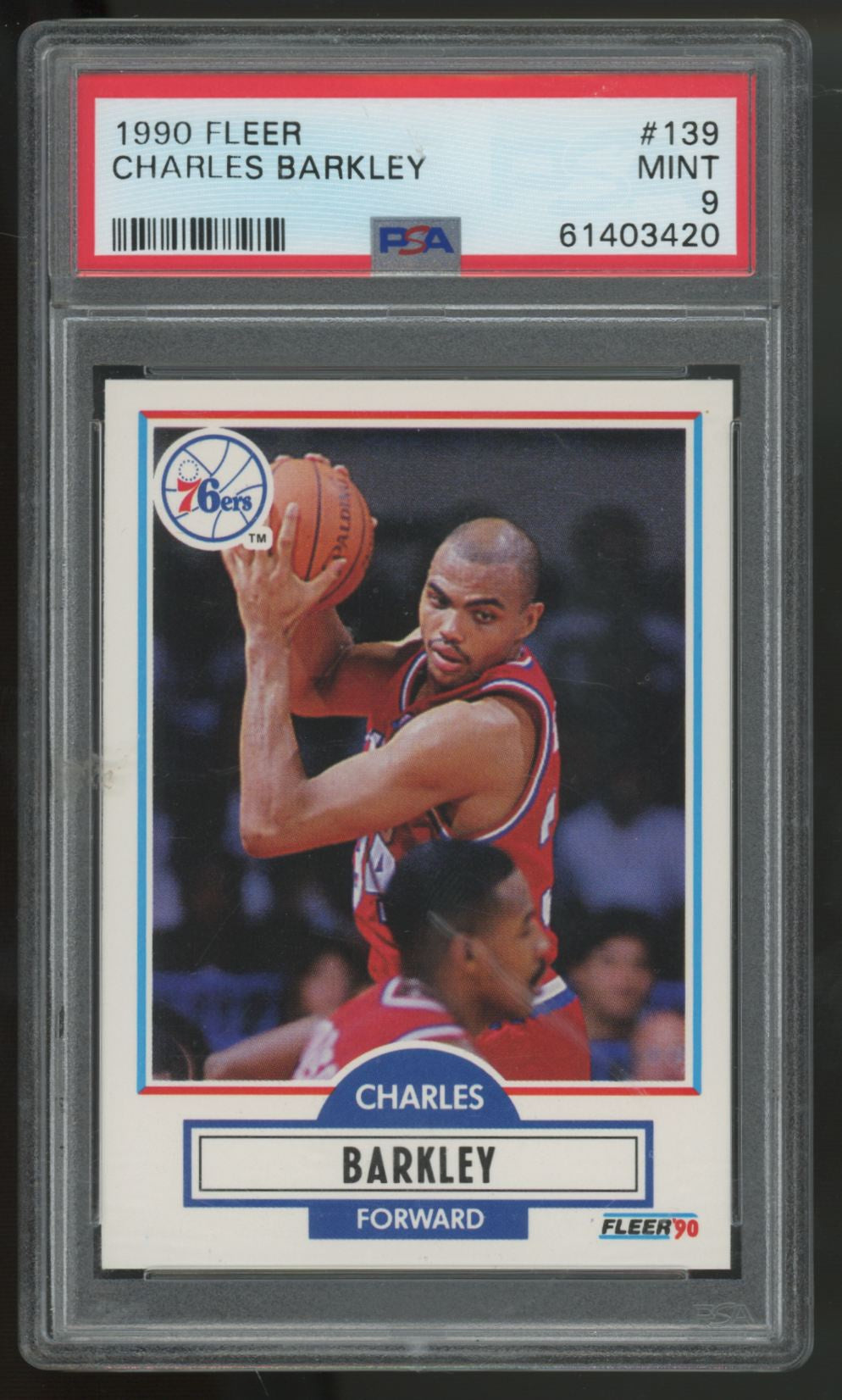 1990-91 Fleer Charles Barkley #139 PSA 9