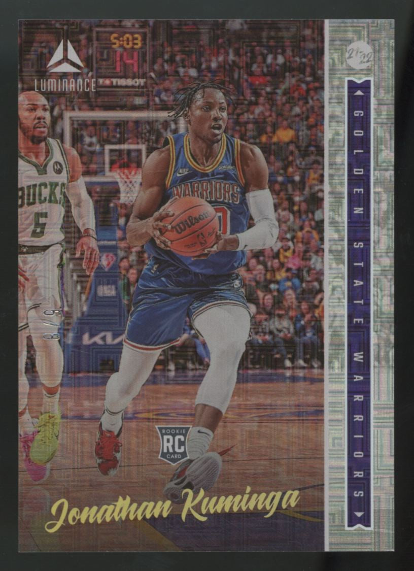 2021-22 Panini Chronicles Luminance Jonathan Kuminga RC Lucky Envelopes /8 #246