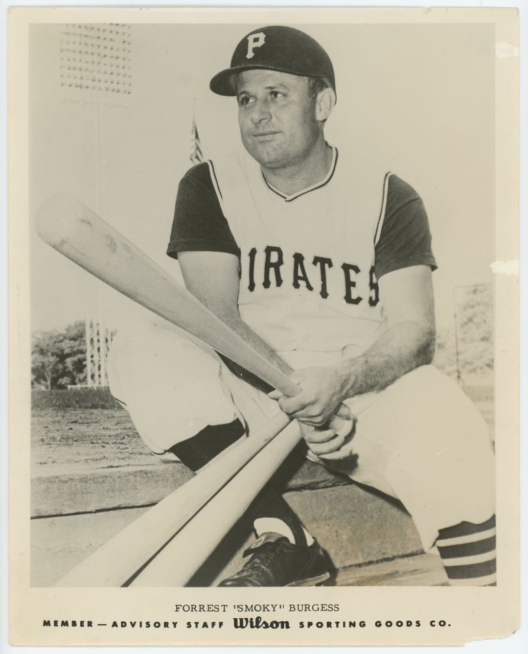 1960s Wilson Advisory Staff Forrest Smoky Burgess 8x10 Photo Poor