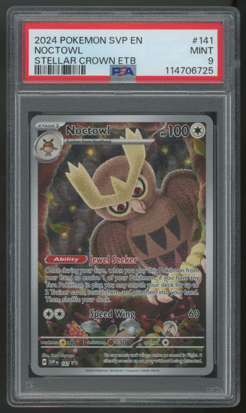 2024 Pokemon Noctowl Scarlet and Violet Promo Full Art #141 PSA 9