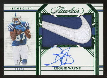 2023 Panini Flawless Reggie Wayne Symbolic Nike Swoosh Patch Auto /2 #LTS-RWA