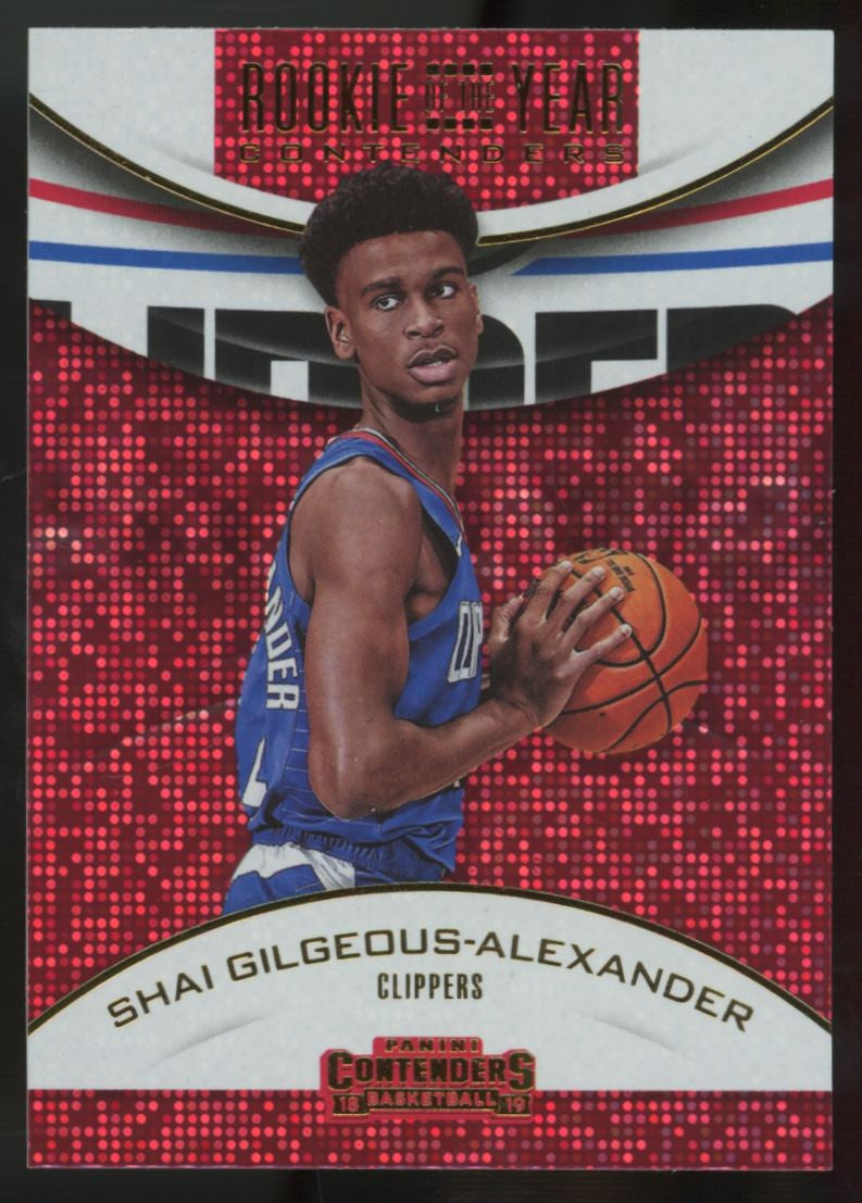 2018-19 Panini Contenders Shai Gilgeous-Alexander RC Rookie of the Year #11