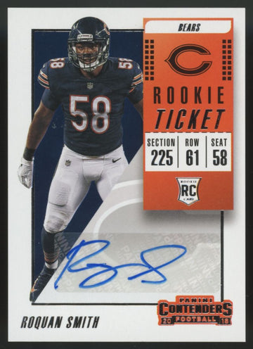 2018 Panini Contenders Roquan Smith RC Rookie Ticket Auto #146