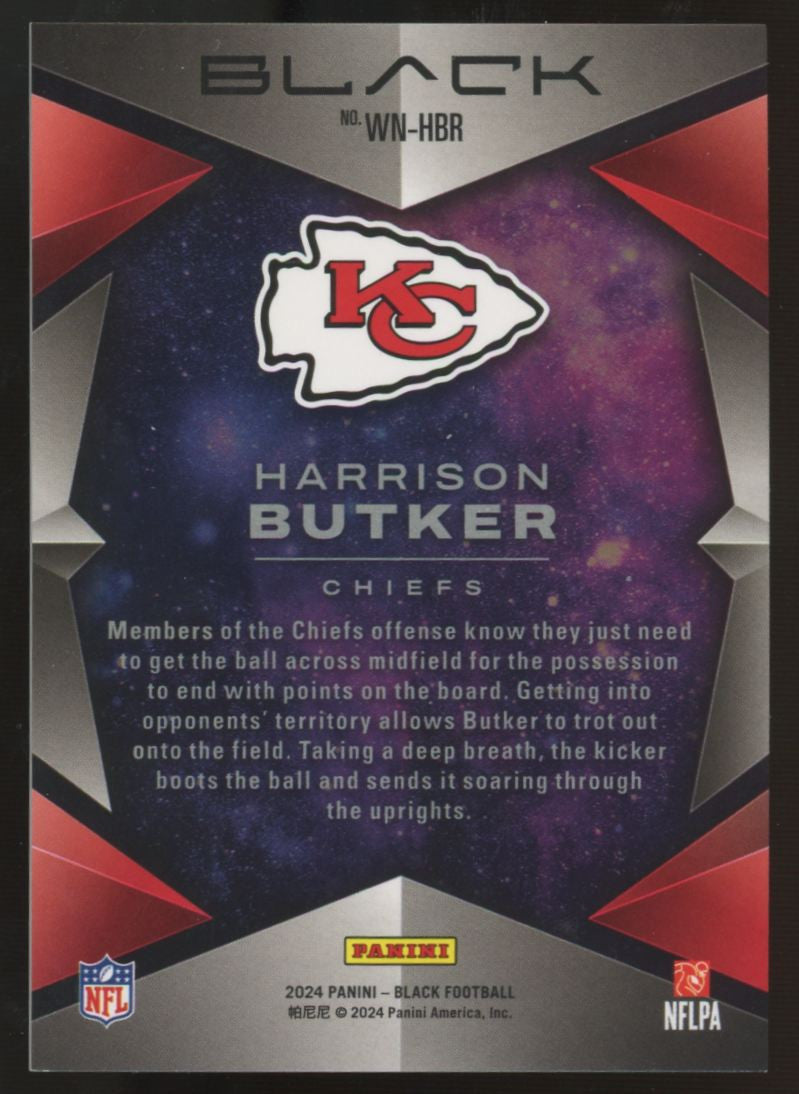 2024 Panini Black Harrison Butker White Night SSP #WN-HBR