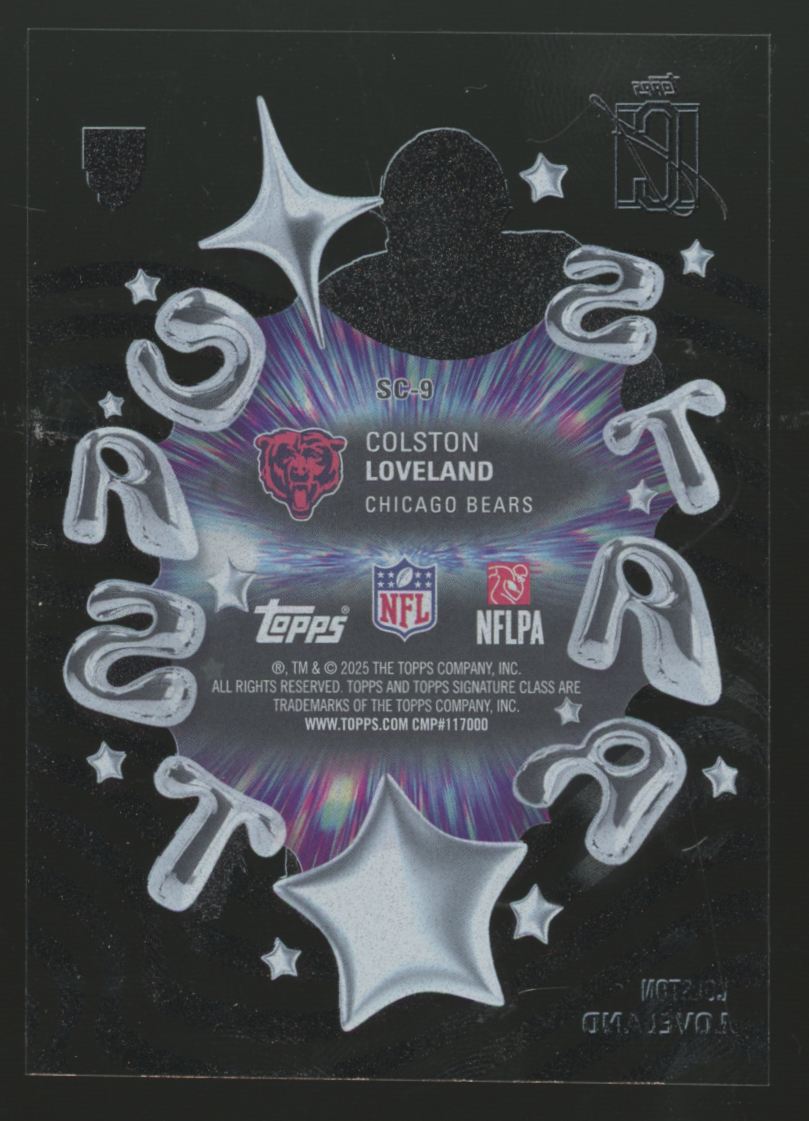 2025 Topps Signature Class Colston Loveland RC Star Cast SSP #SC-9
