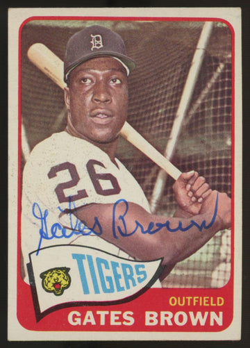 1965 Topps Gates Brown #19 Signed Autographed Card JSA