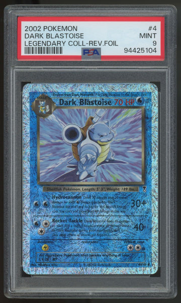 2002 Pokemon Dark Blastoise Legendary Collection Reverse Holo #4 PSA 9