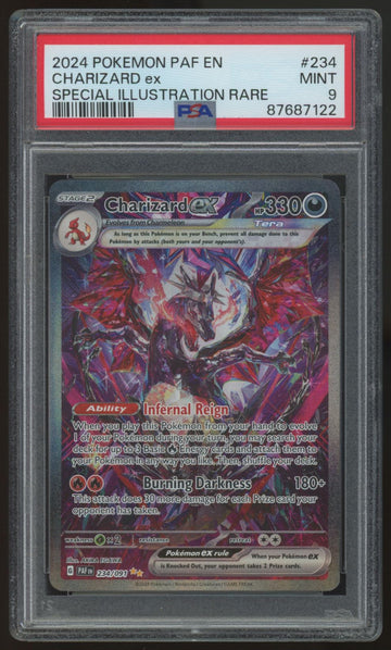 2024 Pokemon Charizard ex Paldean Fates Special Illustration Rare #234 PSA 9