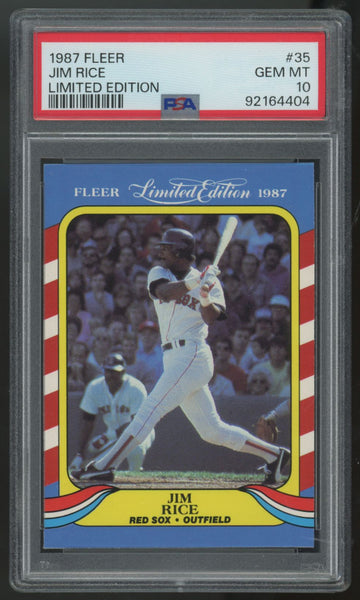 1987 Fleer Jim Rice Limited Edition #35 PSA 10