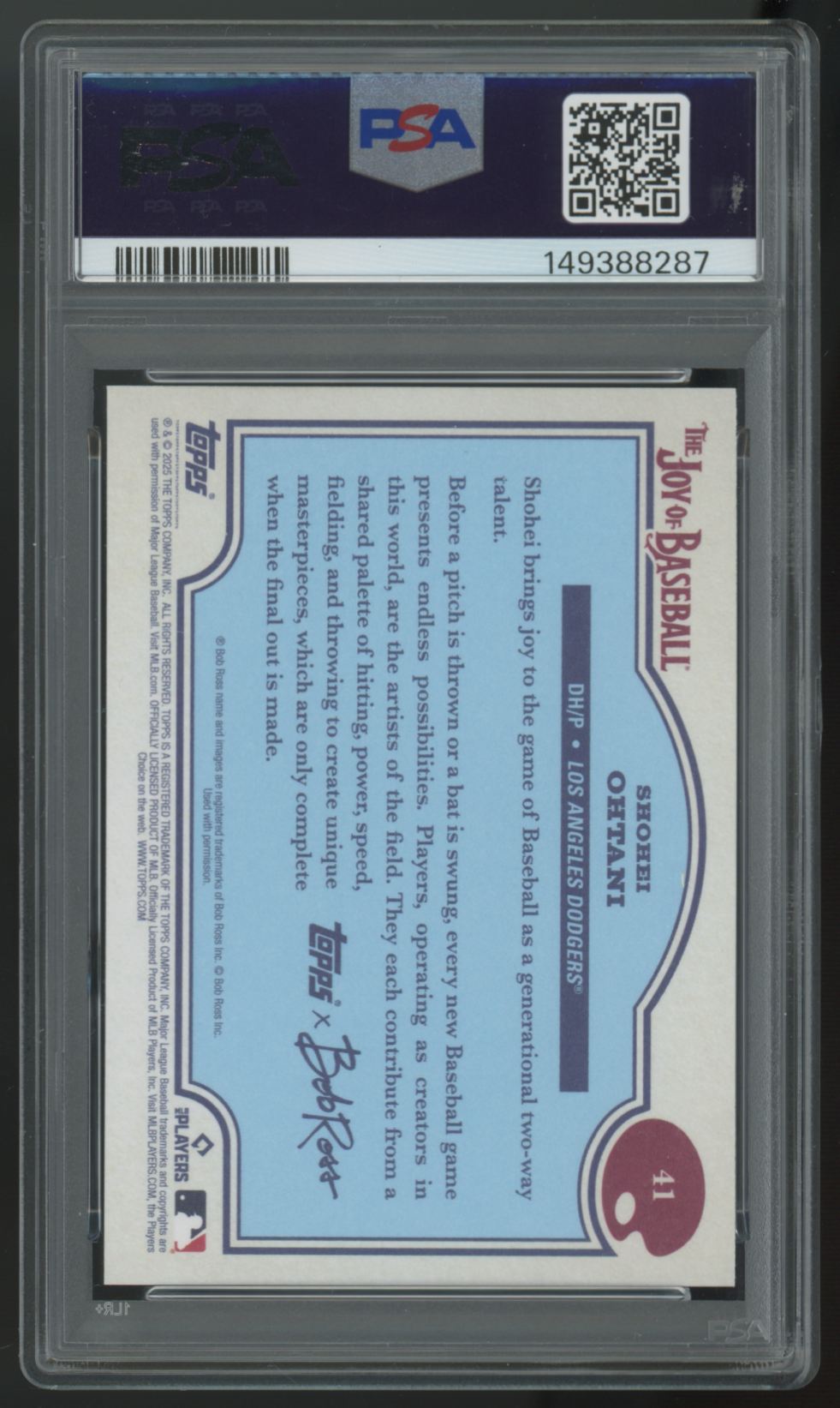 2025 Topps x Bob Ross Shohei Ohtani #41 PSA 9