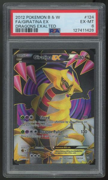 2012 Pokemon Giratina EX Dragons Exalted Full Art #124 PSA 6