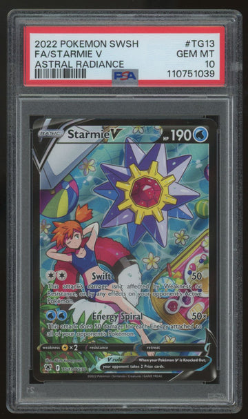 2022 Pokemon Starmie V Astral Radiance Full Art #TG13 PSA 10 (B)