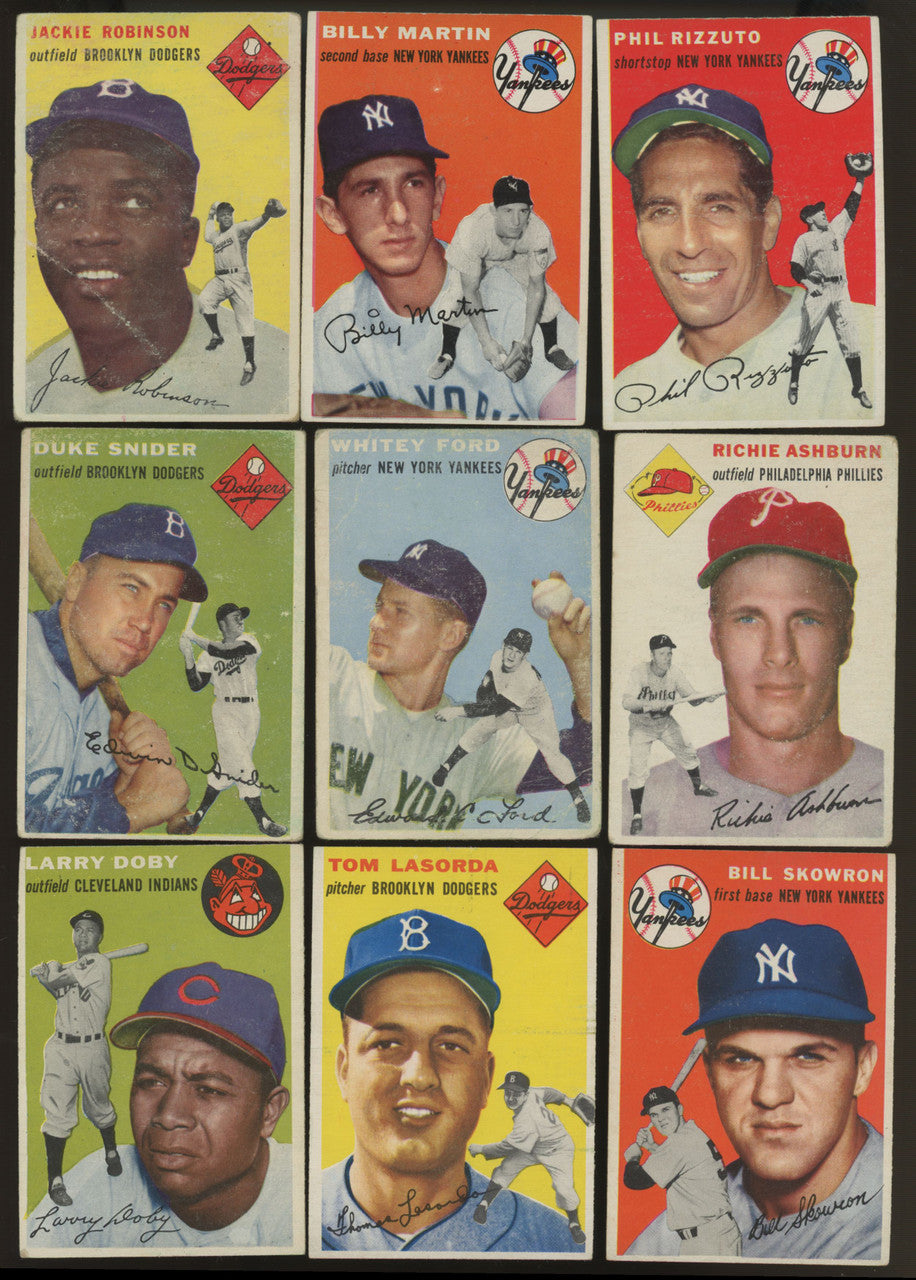 1954 Topps Baseball Near Complete Set (238/250) VG-VG/EX