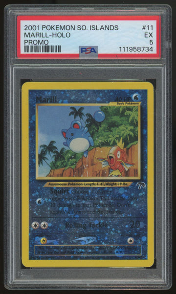 2001 Pokemon Marill Southern Islands Promo Reverse Holo #11 PSA 5