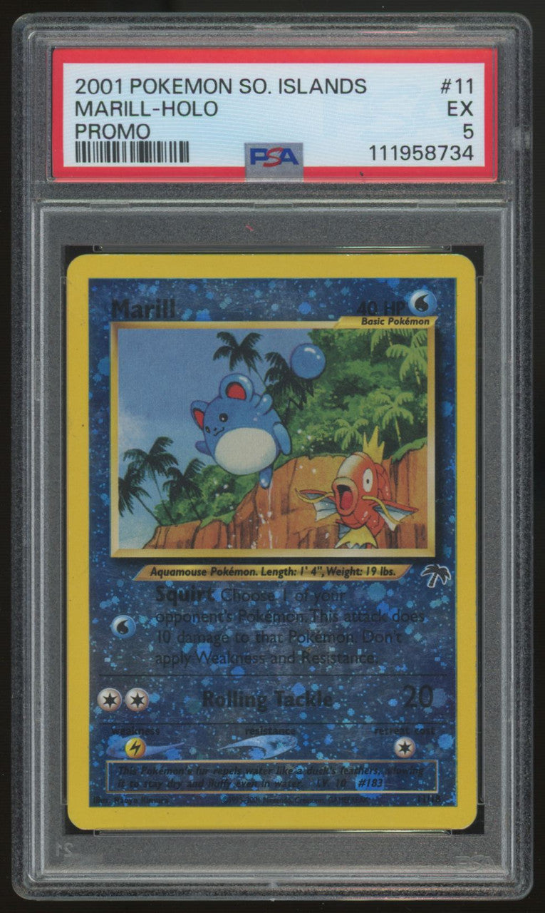 2001 Pokemon Marill Southern Islands Promo Reverse Holo #11 PSA 5