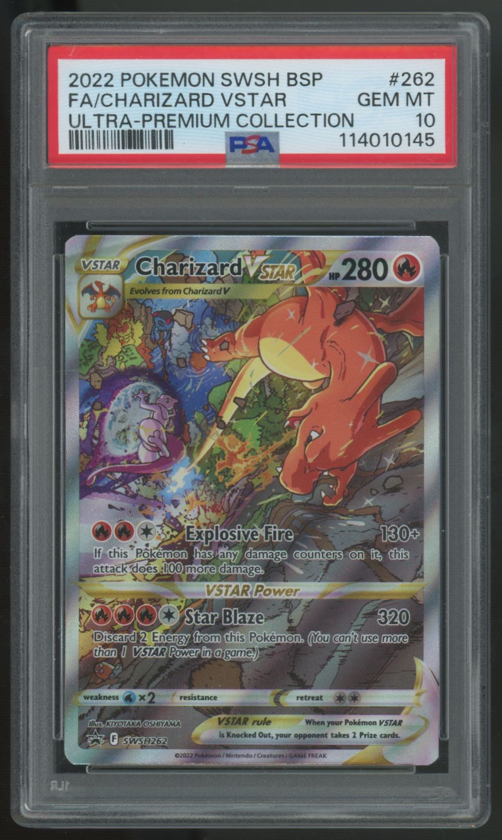 2022 Pokemon Charizard VStar Ultra Premium Collection Full Art #262 PSA 10