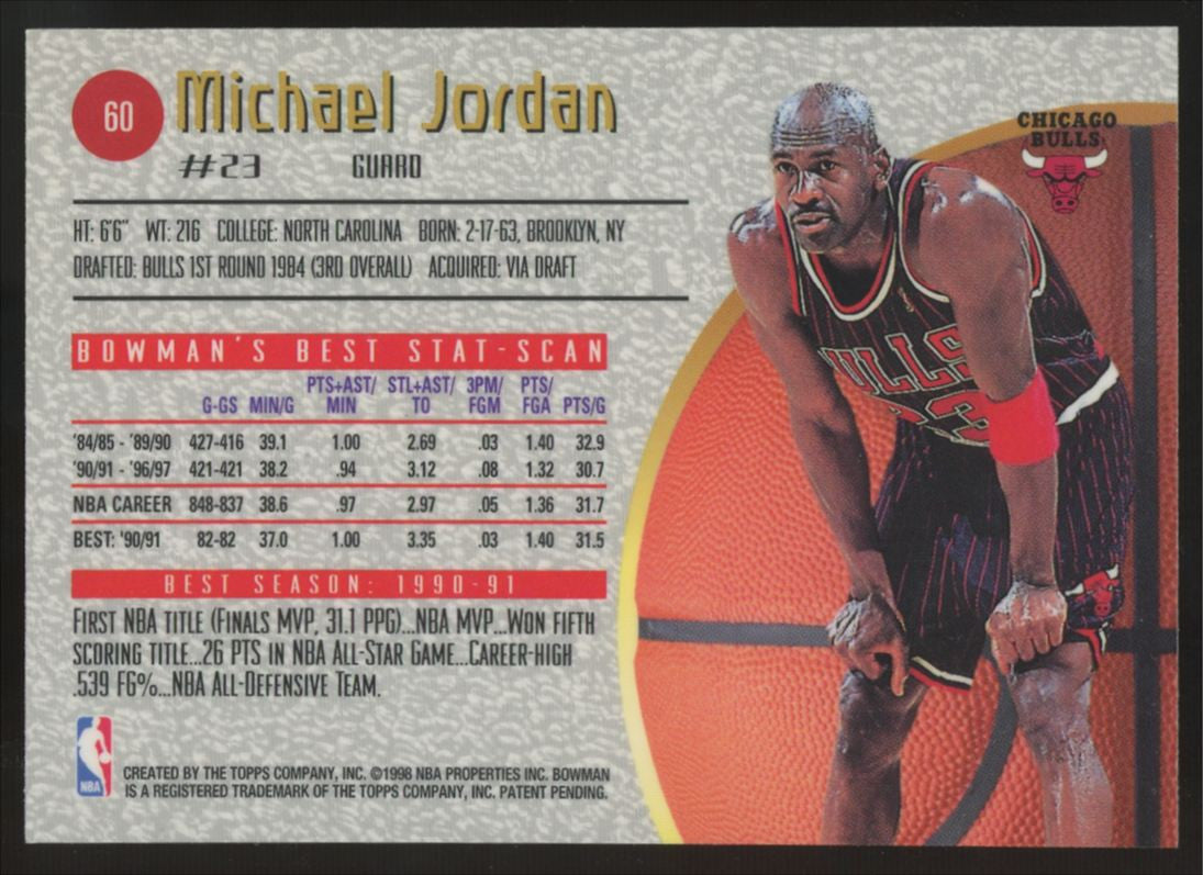 1997-98 Bowman's Best Michael Jordan #60
